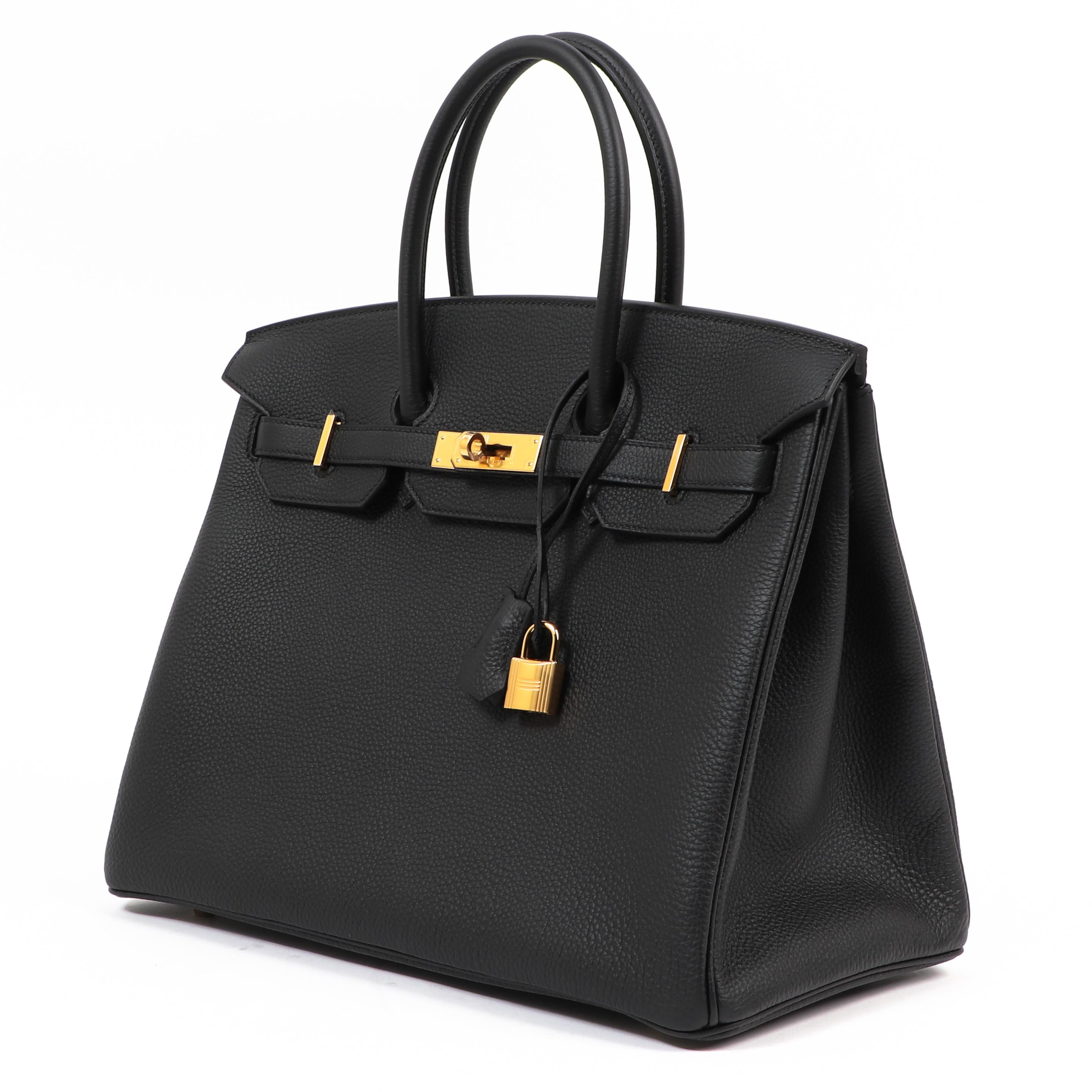 Women's or Men's Hermès Birkin 35 Black Togo GHW