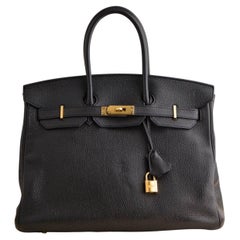 Hermès Birkin 35 Black Togo Leather Gold Hardware