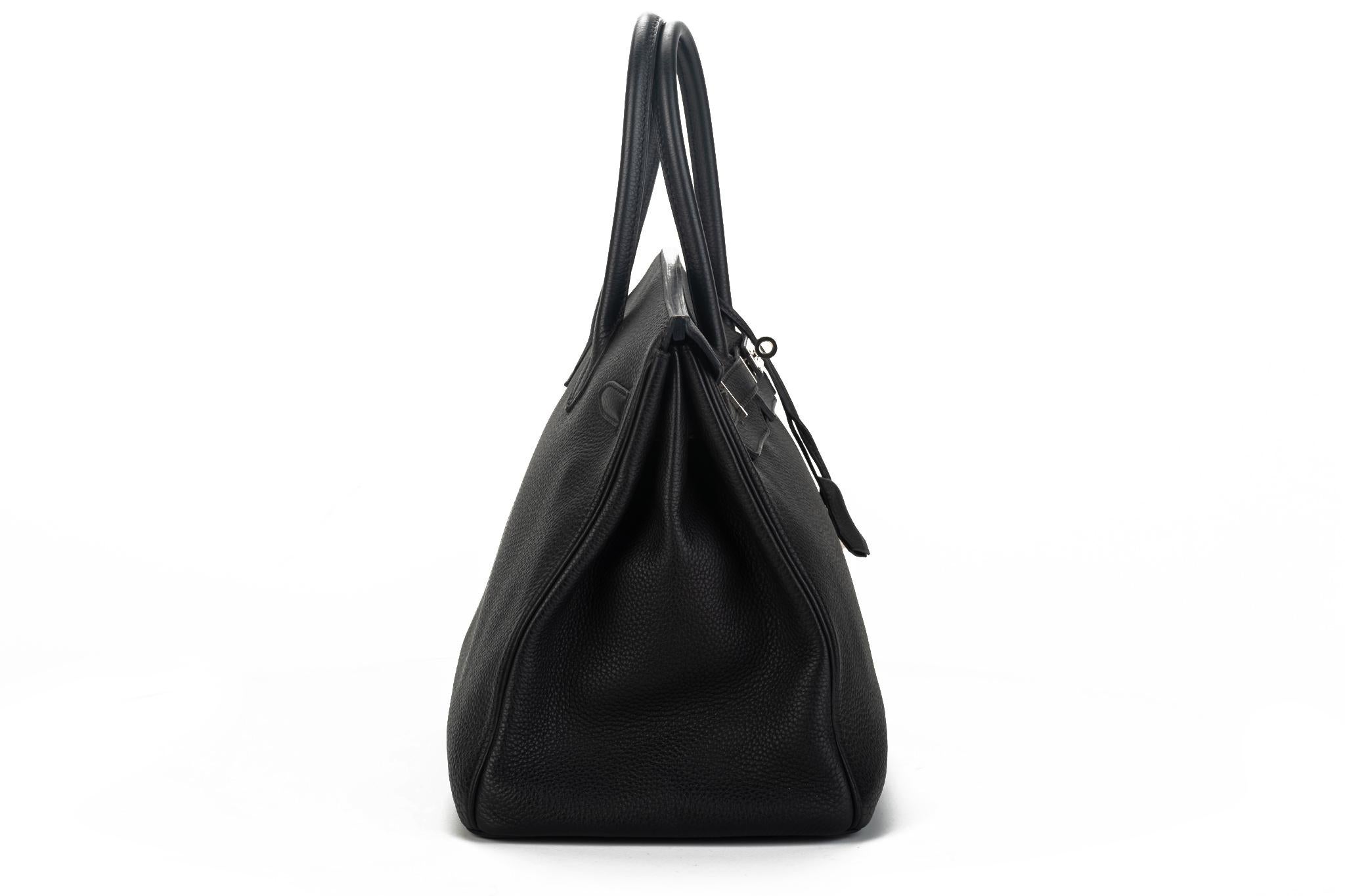 Women's Hermes Birkin 35 Black Togo Palladium Bag