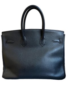 Hermes Birkin 35 Black Vache Liegée leather with Gold Hardware