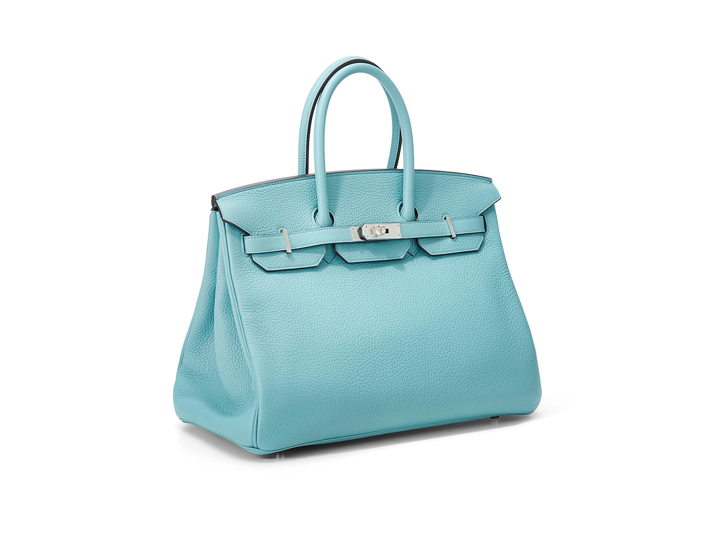 Hermès Birkin 35 in bleu atoll and taurillon clemence leather with palladium hardware. The bag is unworn and comes as full set. 
Stamp X (2016) 

