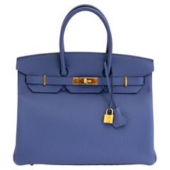 Hermès Birkin 35 Bleu Brighton Epsom GHW