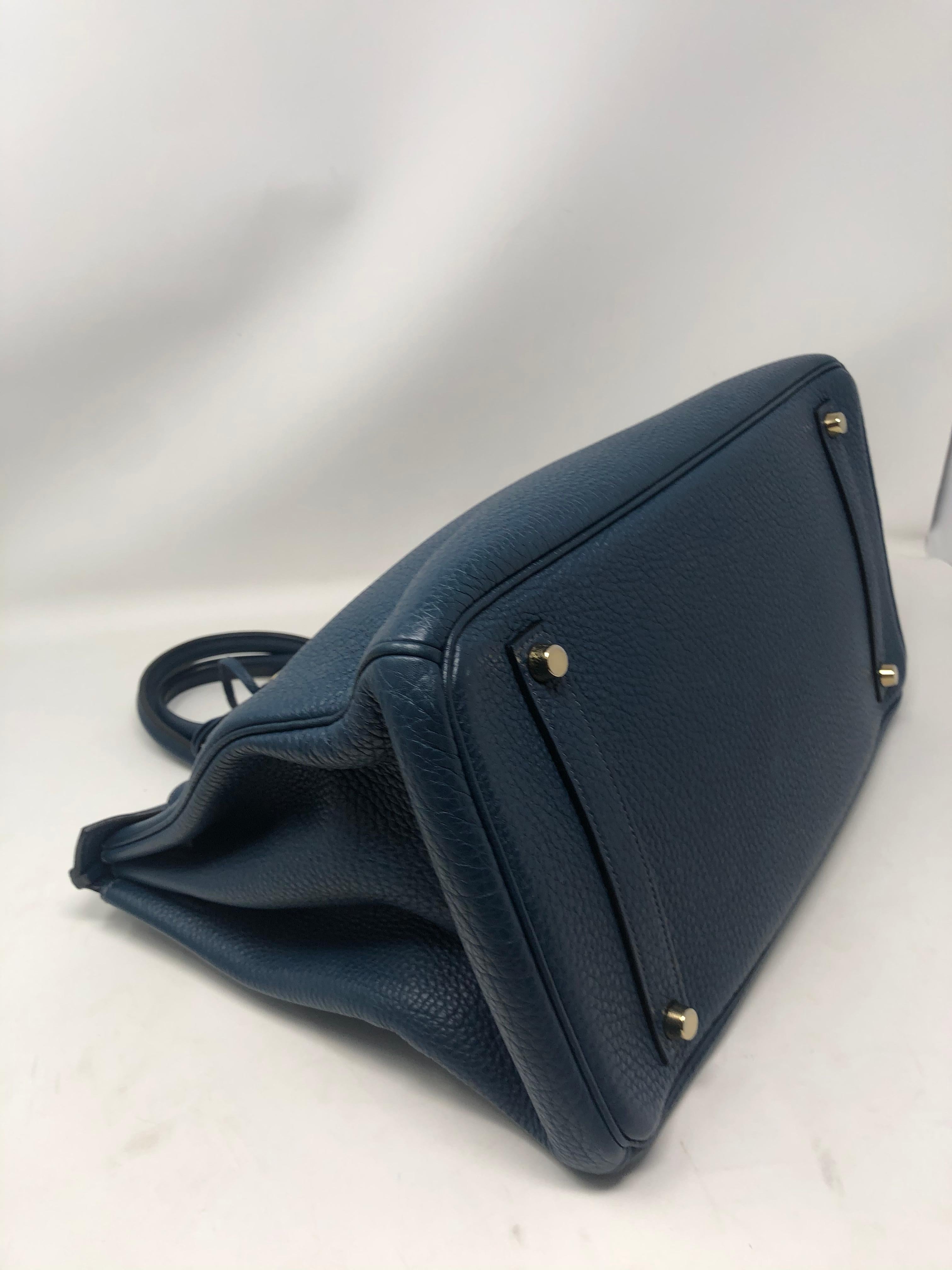 Hermes Birkin 35 Bleu De Malte Togo Bag 3