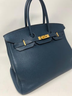 Hermes Birkin 35 Bleu De Malte Togo Bag
