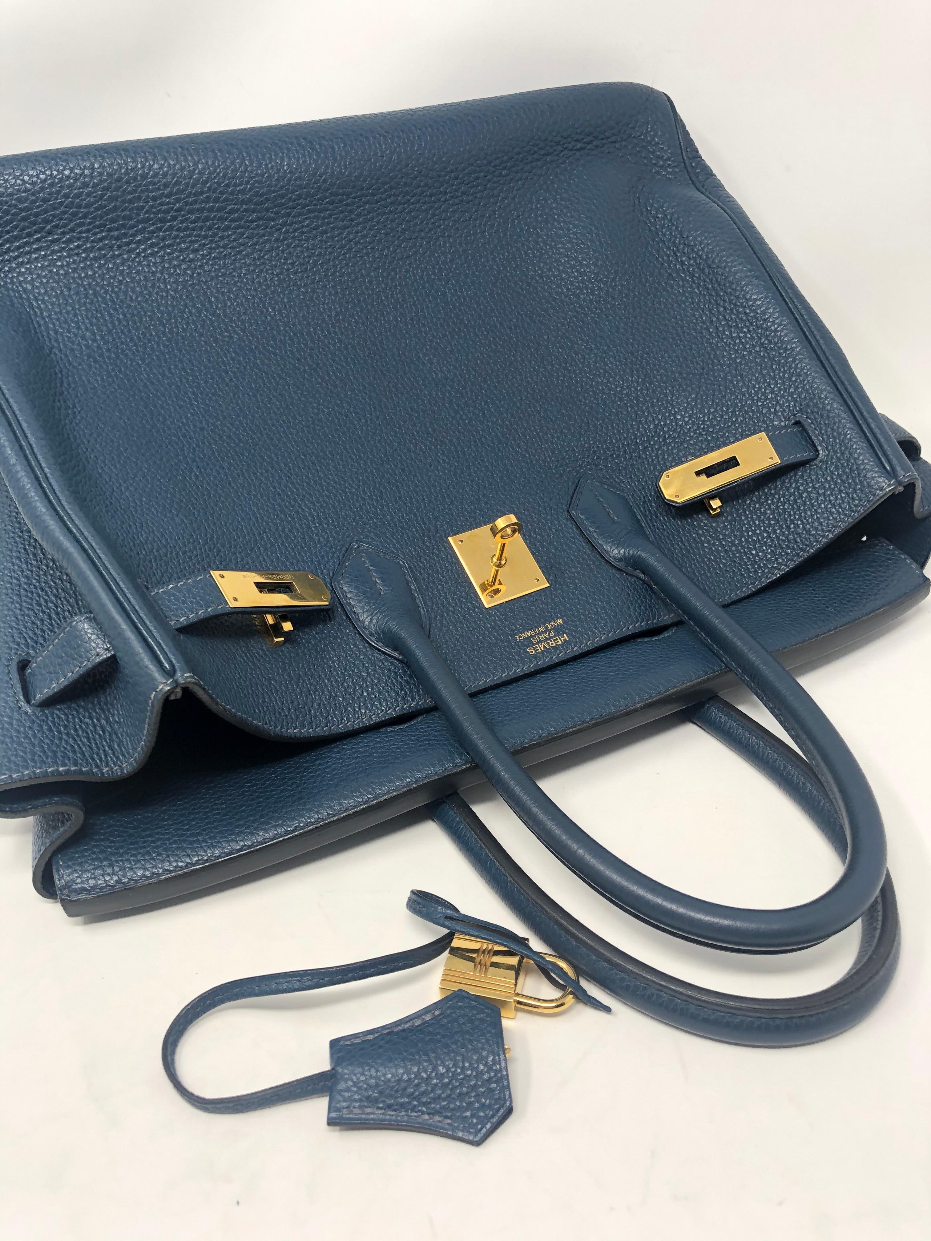 Hermes Birkin 35 Bleu De Malte Togo Bag 1