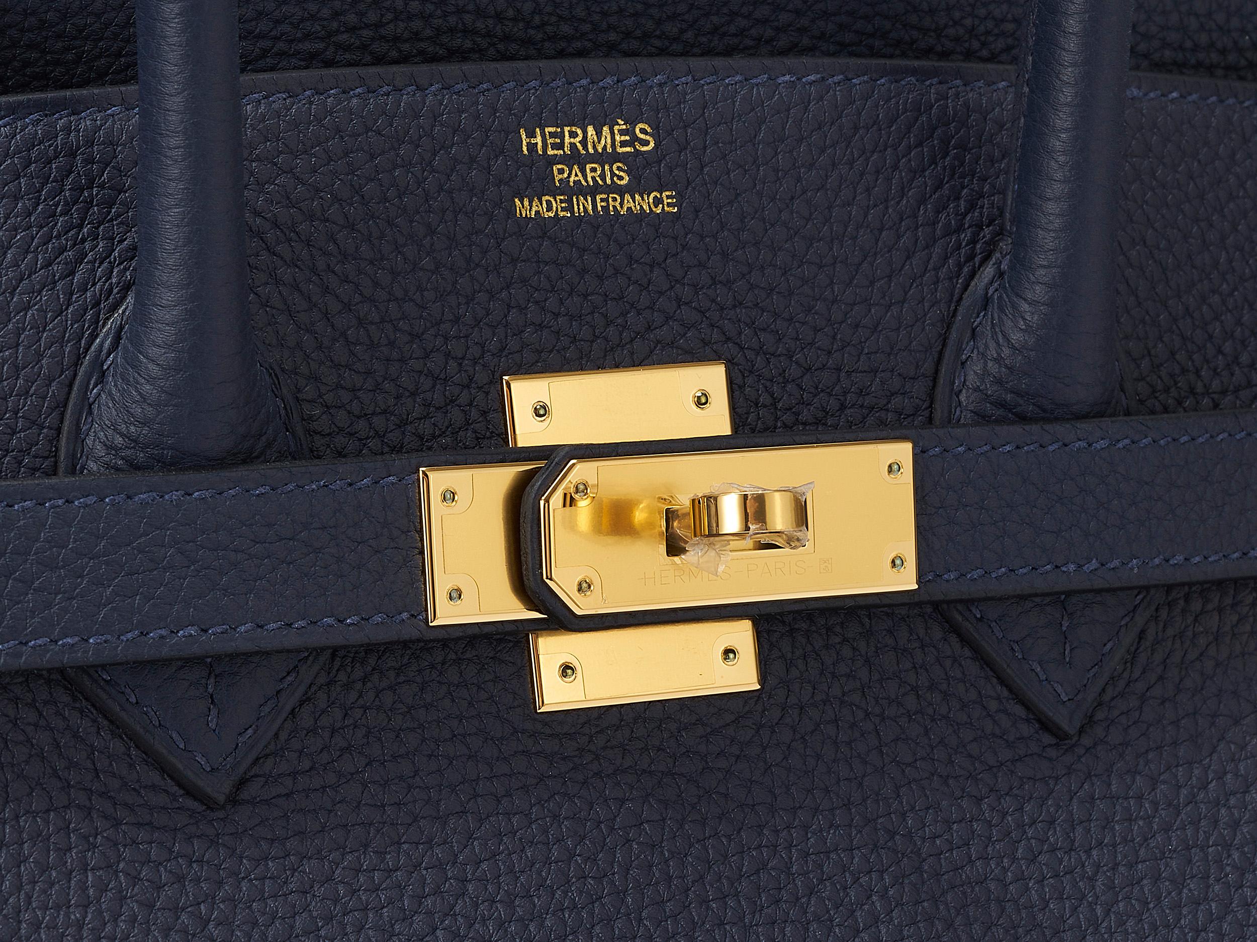 Hermès Birkin 35 Bleu Nuit Togo Gold Hardware In New Condition In Berlin, DE
