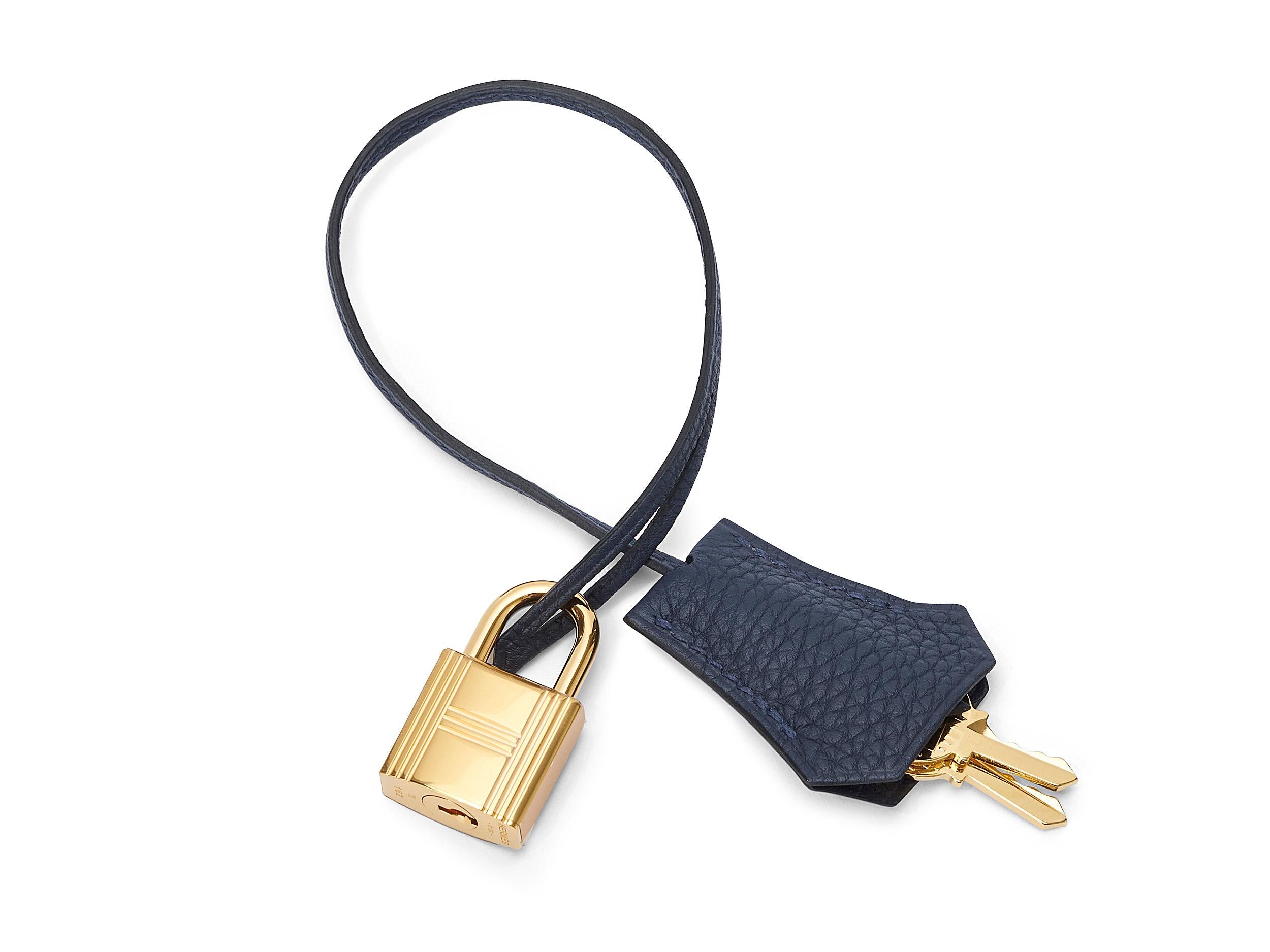 Hermès Birkin 35 Bleu Nuit Togo Gold Hardware 4