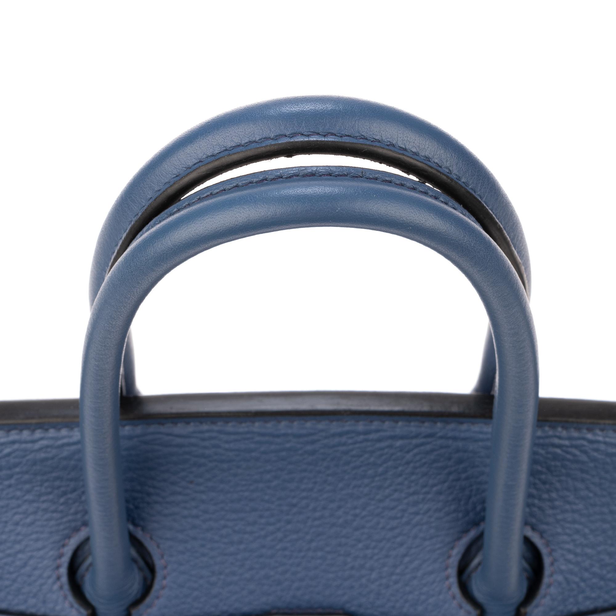 Hermes Birkin 35 Bleu Togo Leather Handbag 6