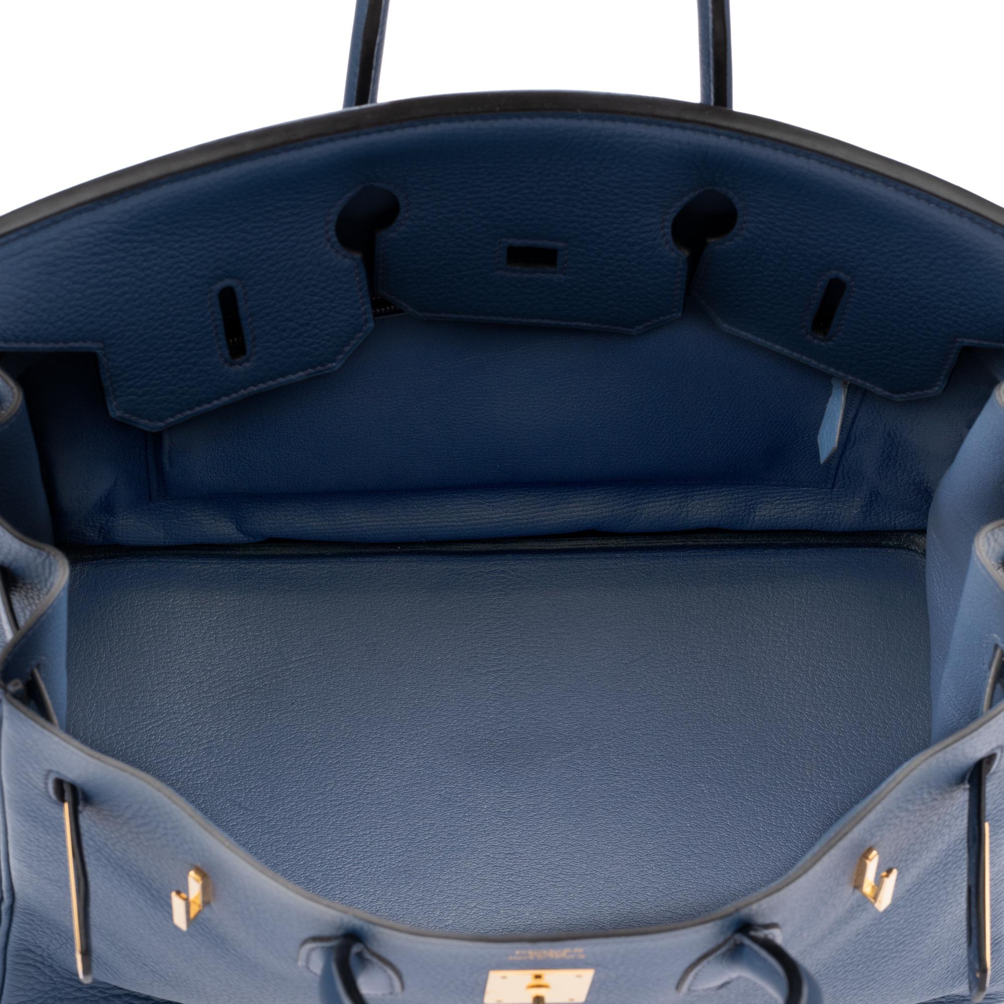 Hermes Birkin 35 Bleu Togo Leather Handbag 1