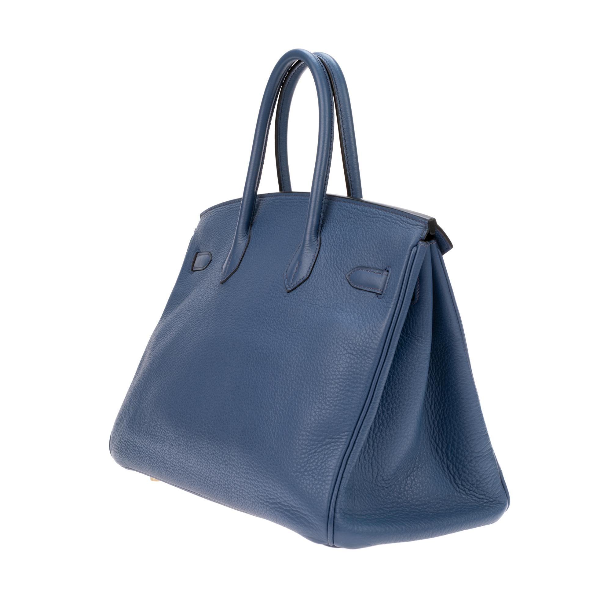 Hermes Birkin 35 Bleu Togo Leather Handbag 3
