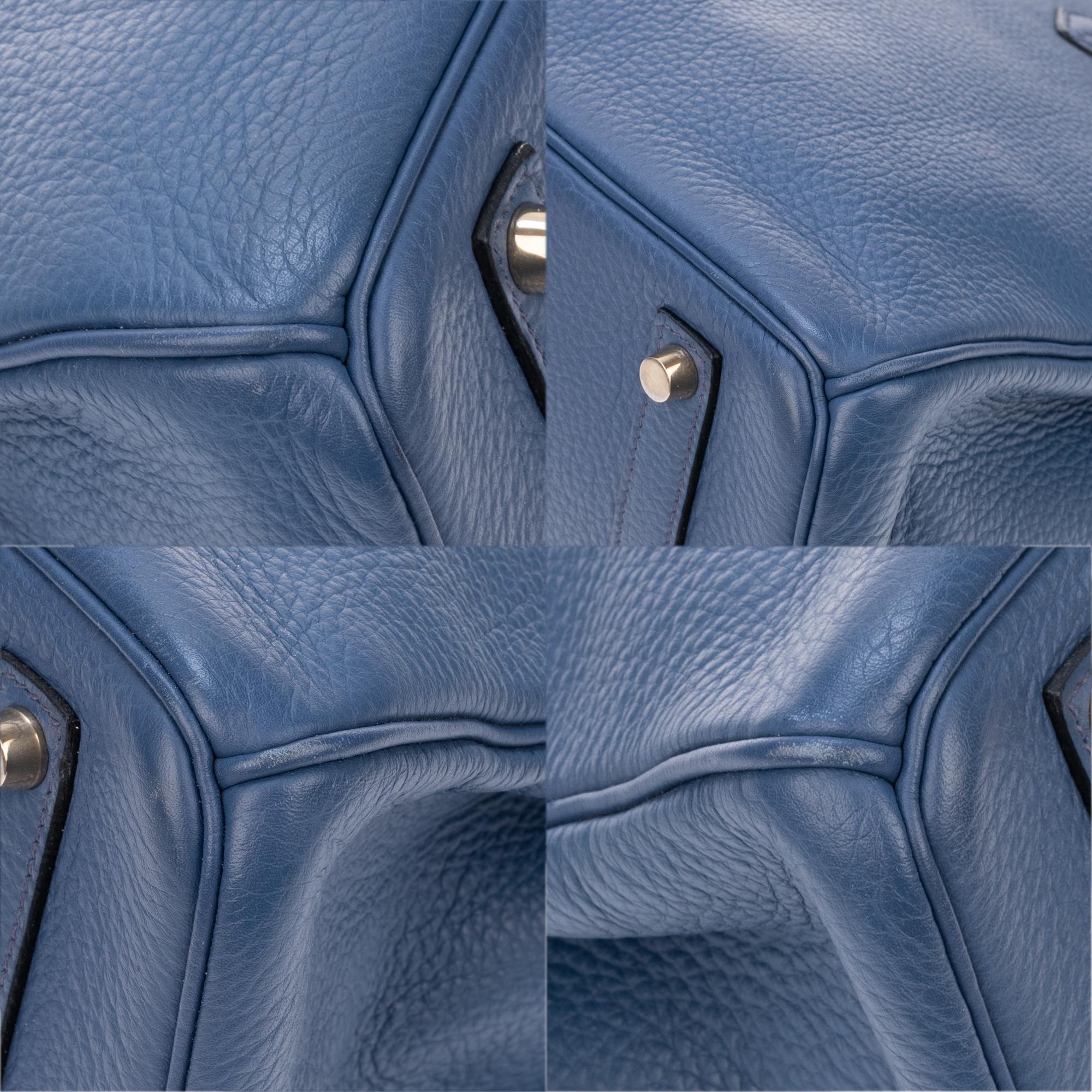 Hermes Birkin 35 Bleu Togo Leather Handbag 5