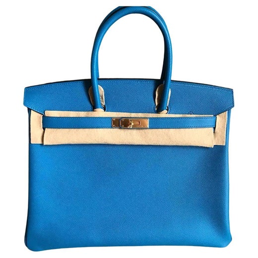Hermes Vintage Navy Blue Leather Top Handle Shoulder Bag For Sale at ...