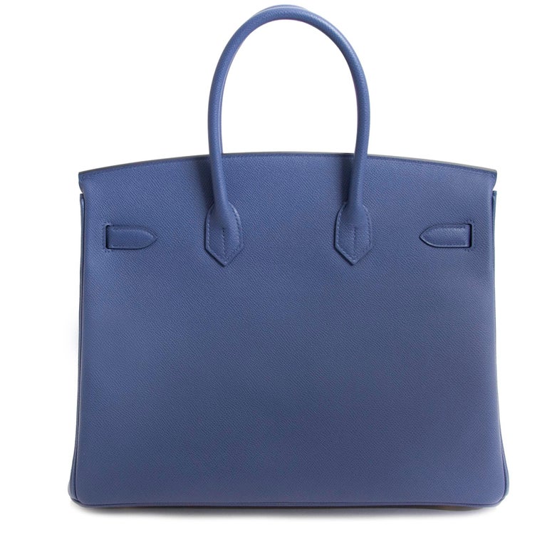 Hermès Birkin 35 Blue Brighton Epsom GHW at 1stDibs | hermes blue ...