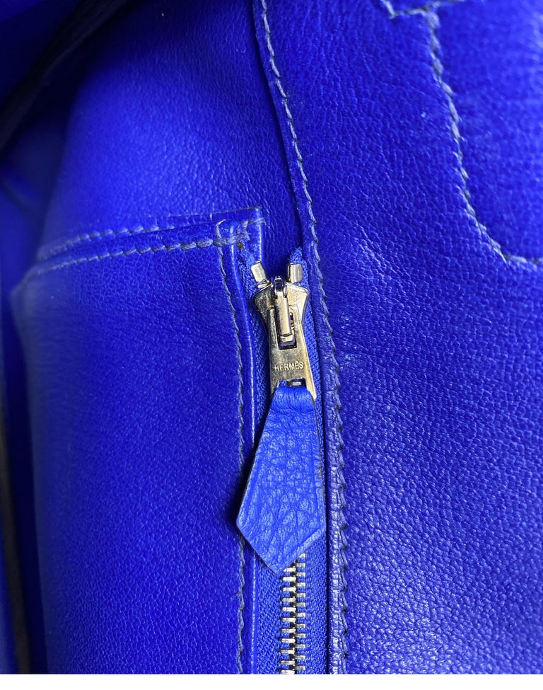 Hermes Birkin 35 Blue Electrique Bag 12