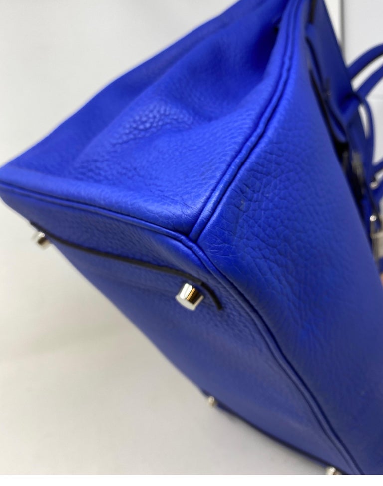 Hermes Birkin 35 Blue Electrique Bag In Excellent Condition In Athens, GA