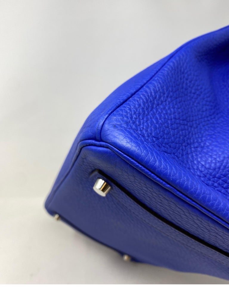 Women's or Men's Hermes Birkin 35 Blue Electrique Bag