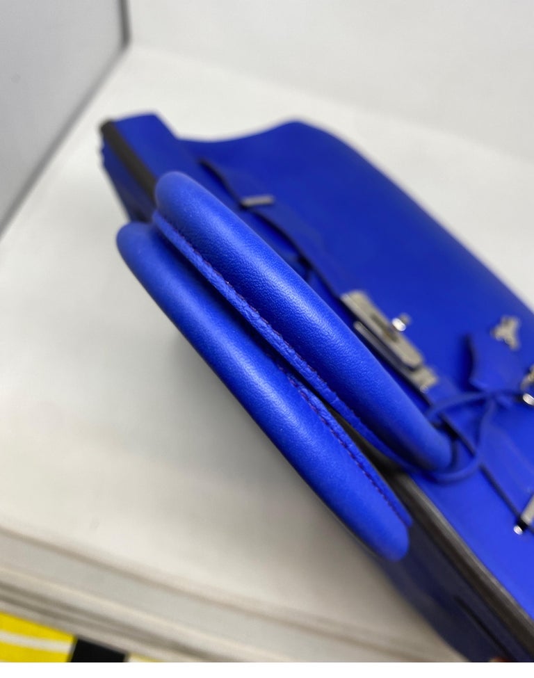 Hermes Birkin 35 Blue Electrique Bag 4