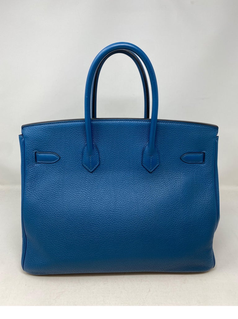 Hermes Birkin 35 Blue Izmir Bag 2