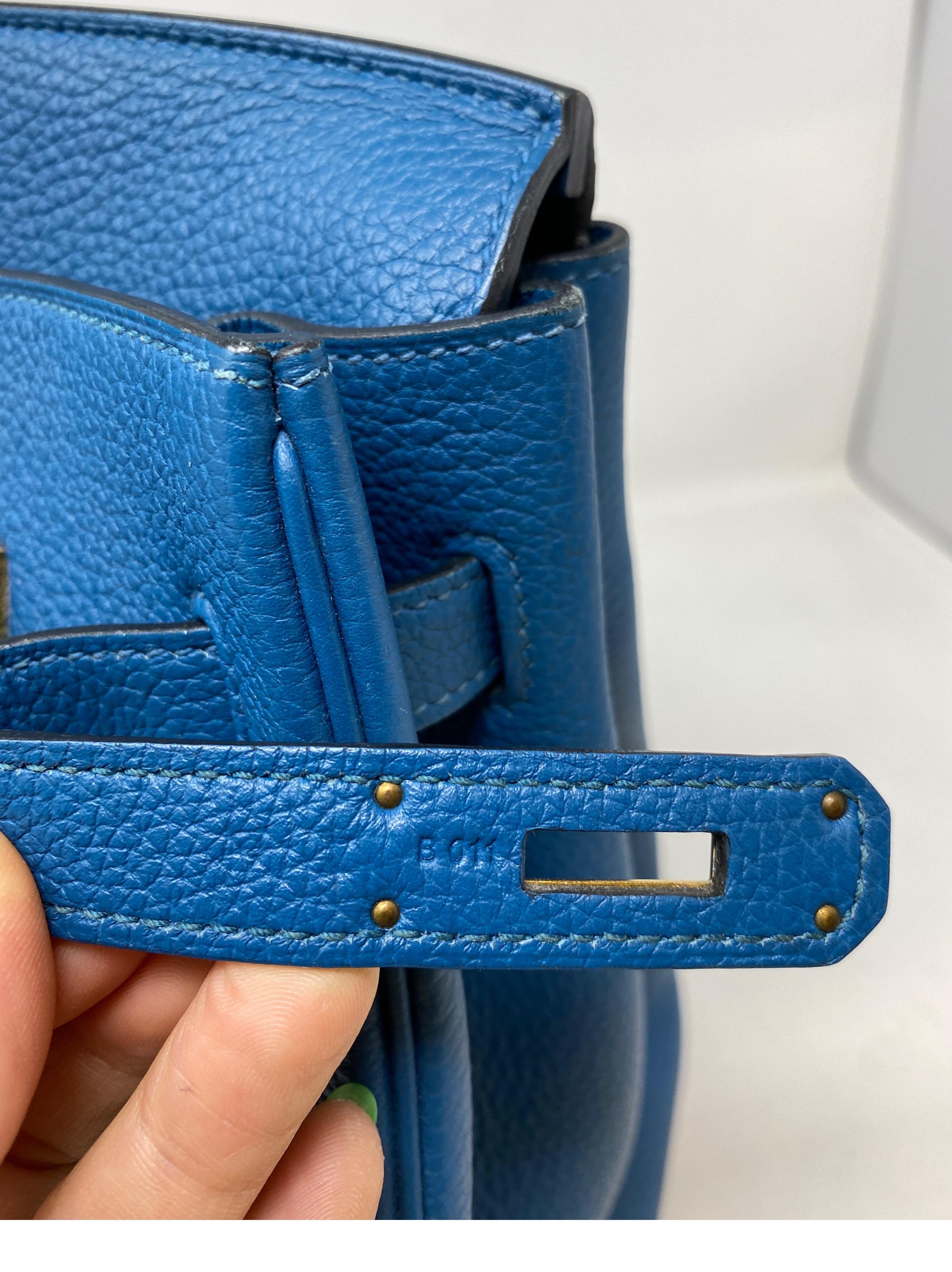 Hermes Birkin 35 Blue Izmir Bag 2