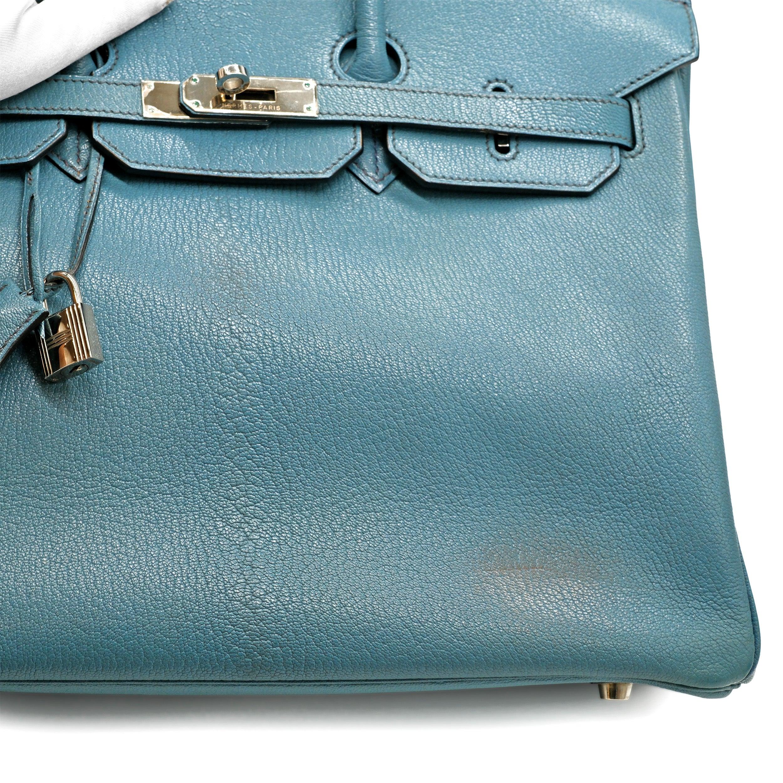 Hermès Birkin 35 Blue Jean Chevre - '00s For Sale 1