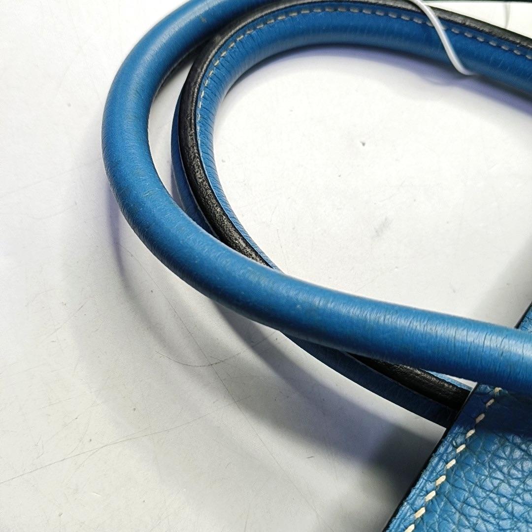 Hermes Birkin 35 Blue Jeans Cuir de veau Palladium 2010 en vente 5