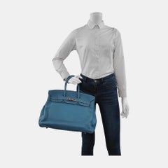 Hermes Birkin 35 Blue Jeans Kalbsleder Palladium Hardware 2010