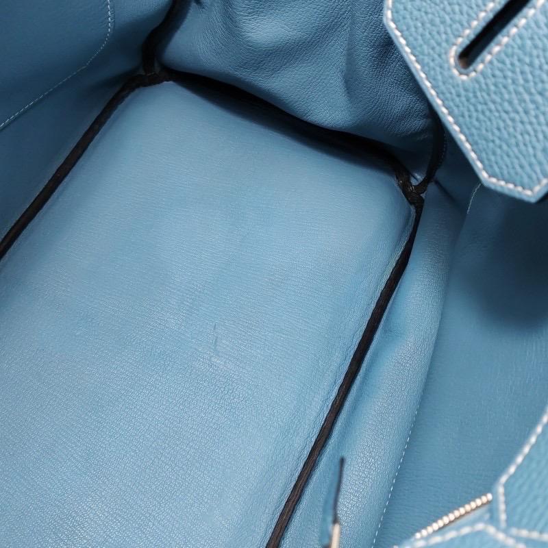 Hermes Birkin 35 Blue Jeans Calfskin Leather Silver-tone Palladium Hardware 2013 8