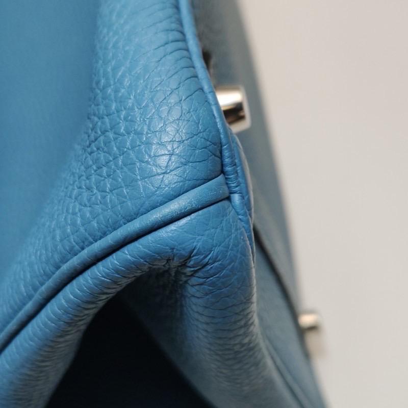 Hermes Birkin 35 Blue Jeans Calfskin Leather Silver-tone Palladium Hardware 2013 13