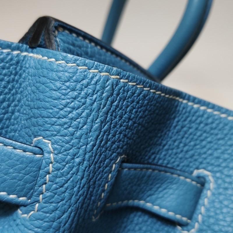 Hermes Birkin 35 Blue Jeans Calfskin Leather Silver-tone Palladium Hardware 2013 4