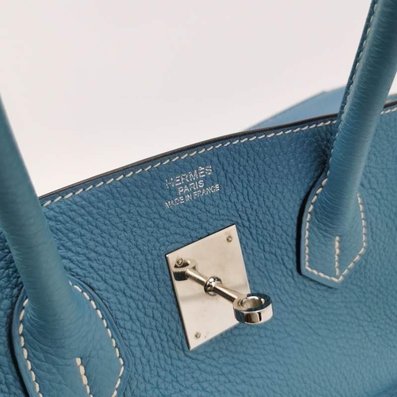 Hermes Birkin 35 Blue Jeans Calfskin Leather Silver-tone Palladium Hardware 2013 5
