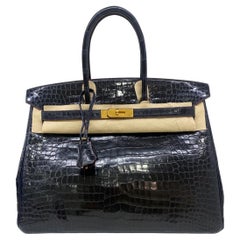 Hermès Bi-Color Birkin Crocodile Bag 25cm