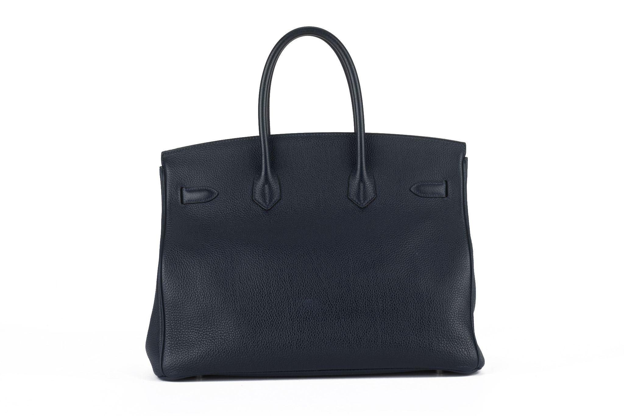 Hermès Birkin 35 Blue Nuit Togo Palladio In Excellent Condition In West Hollywood, CA