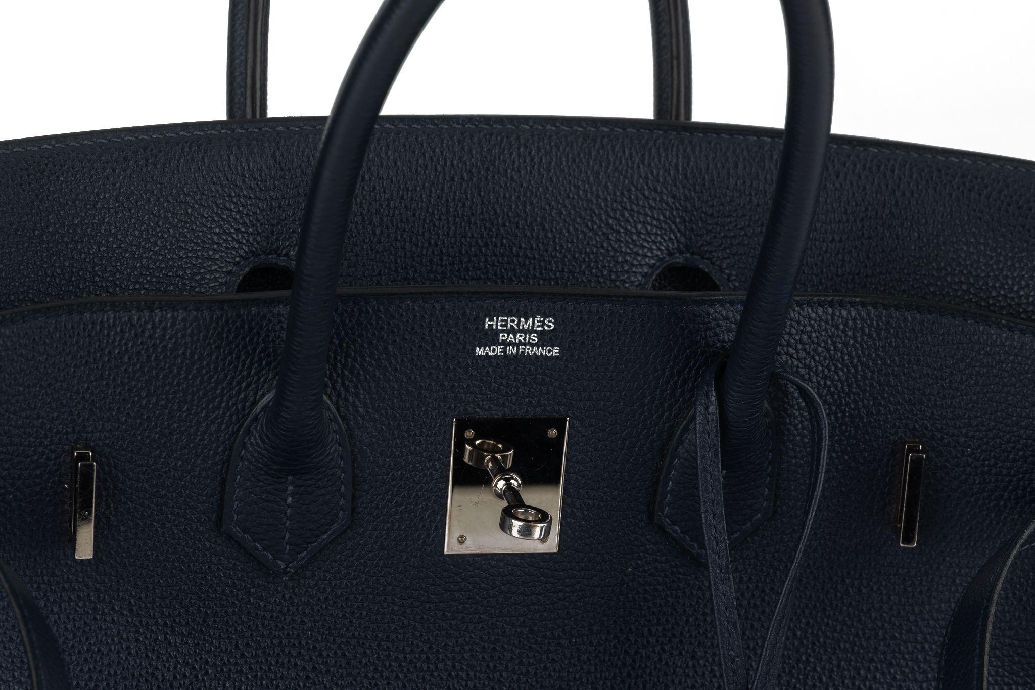 Hermès Birkin 35 Blue Nuit Togo Palladio 4