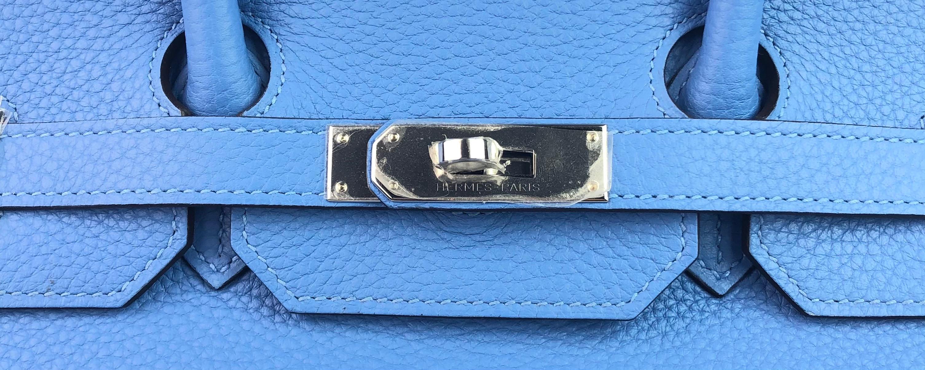 Hermes Birkin 35 Blau Paradies Palladium Hardware 1