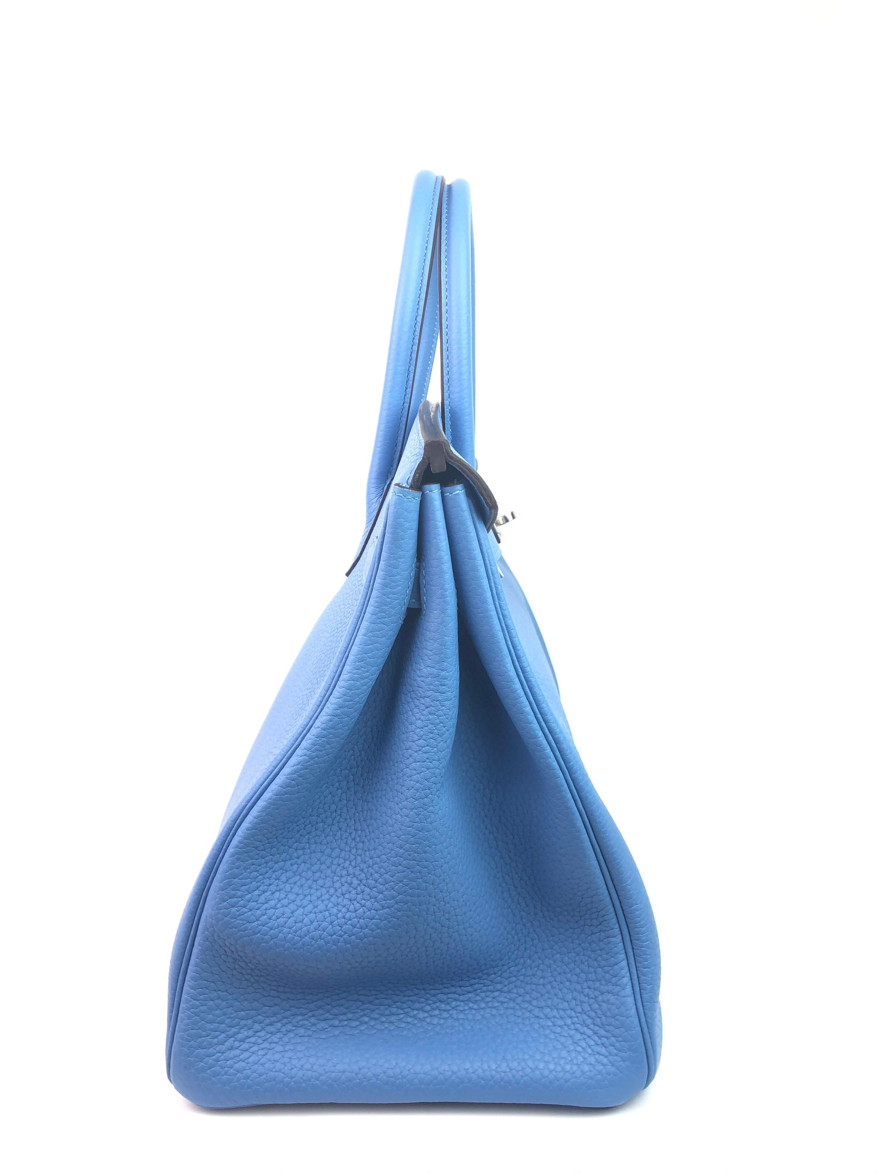 Hermes Birkin 35 Blau Paradies Palladium Hardware 2