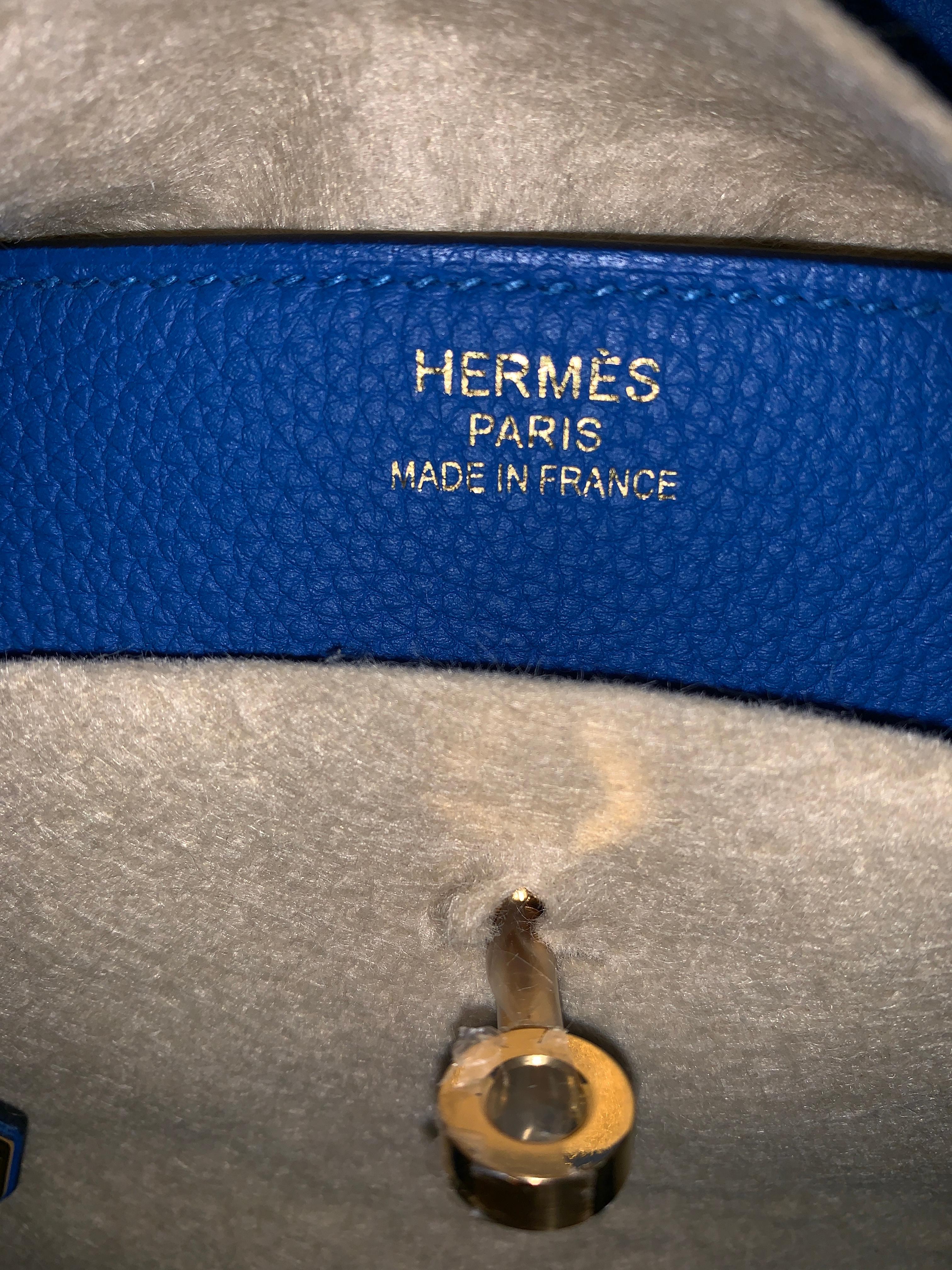 Hermès Birkin 35 Blue Zellige Togo Gold Hardware 4
