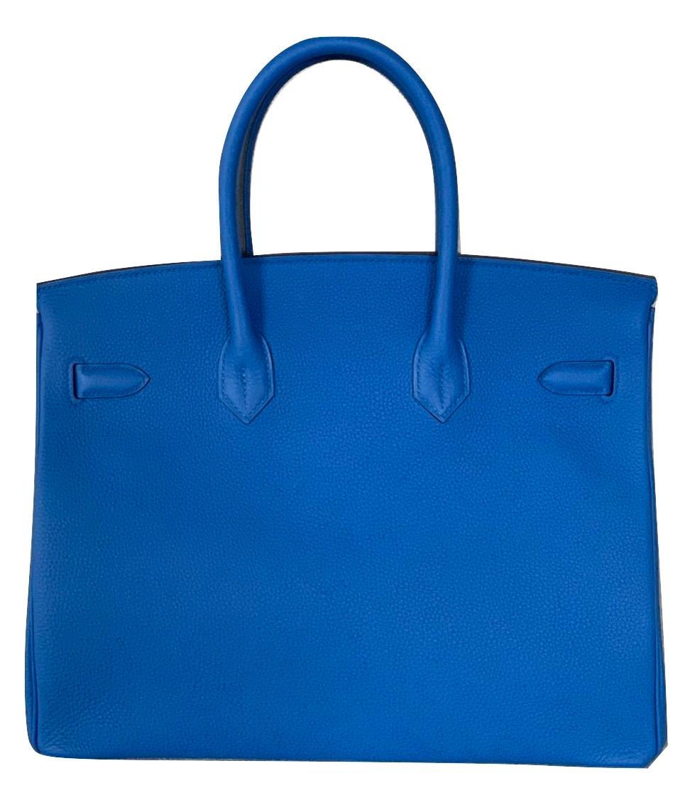 Hermès Birkin 35 Blue Zellige Togo Gold Hardware at 1stDibs | hermes ...