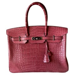 Hermes Birkin 35 Bois de rose matte alligator bag 