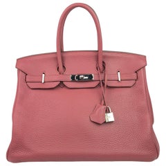 Hermes Birkin 35 Bois De Rose Palladium Hardware