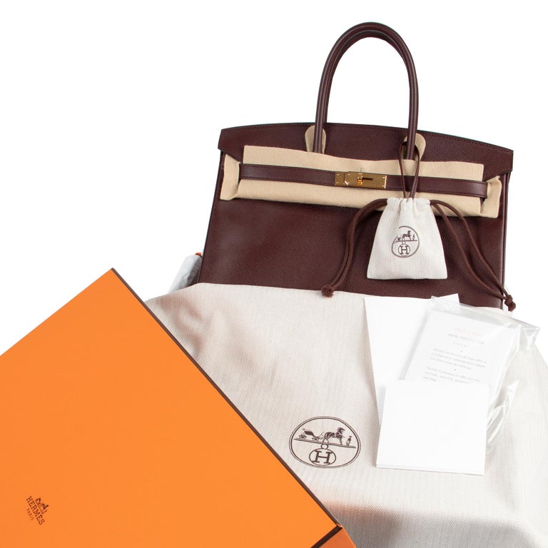 Hermes Birkin 35 Bordeaux Epsom GHW at 1stDibs