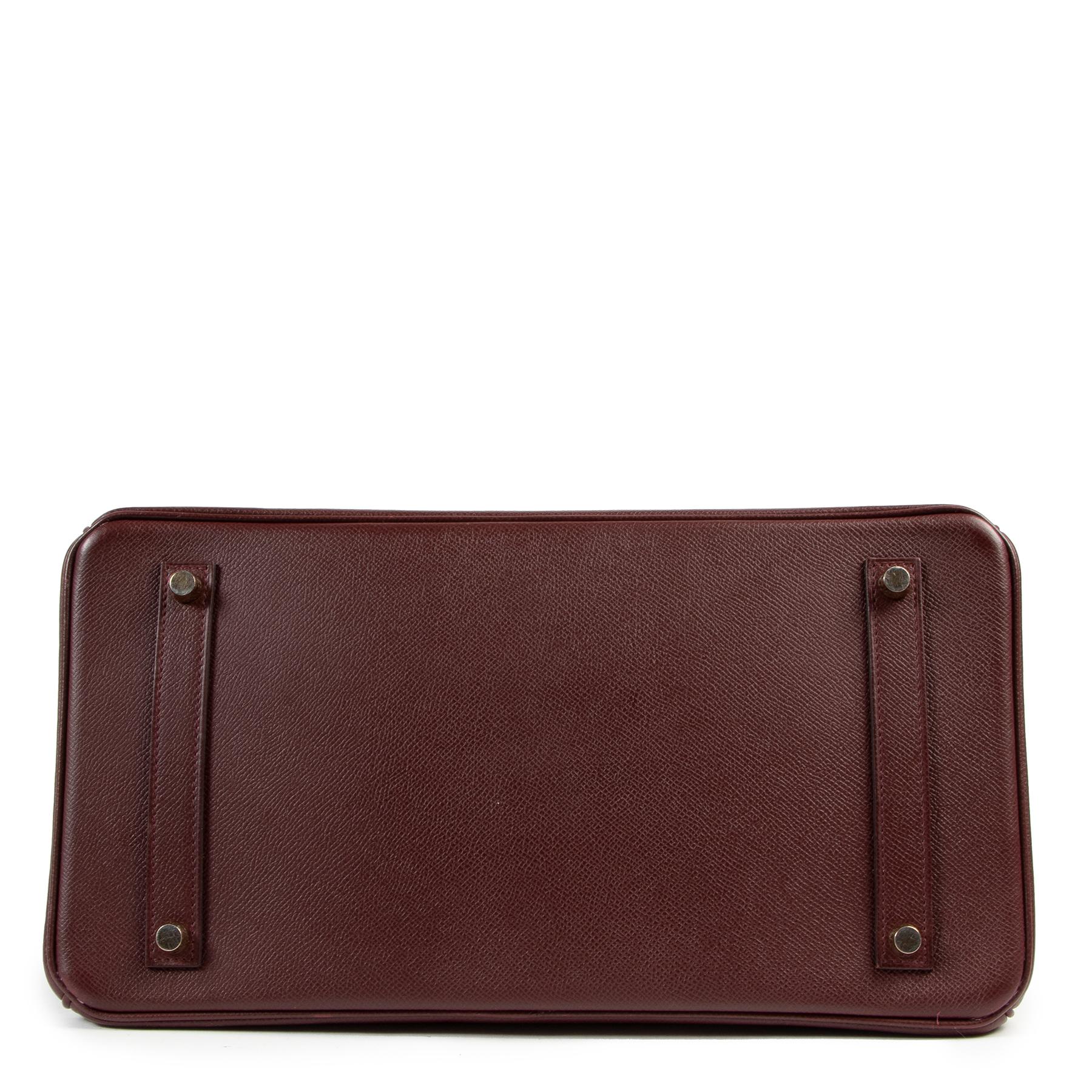 da uomo o donna Hermes Birkin 35 Bordeaux Epsom GHW