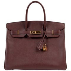 Hermes Birkin 35 Bordeaux Epsom GHW