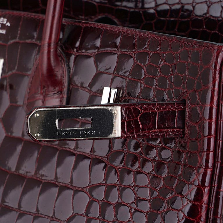 Hermès Cognac Matte Porosus Crocodile Birkin 35, Palladium Hardware 2013  Available For Immediate Sale At Sotheby's