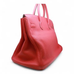 Hermès Birkin 35 Bougainvillea Rouge Casaque Clemence Palladium Hardware