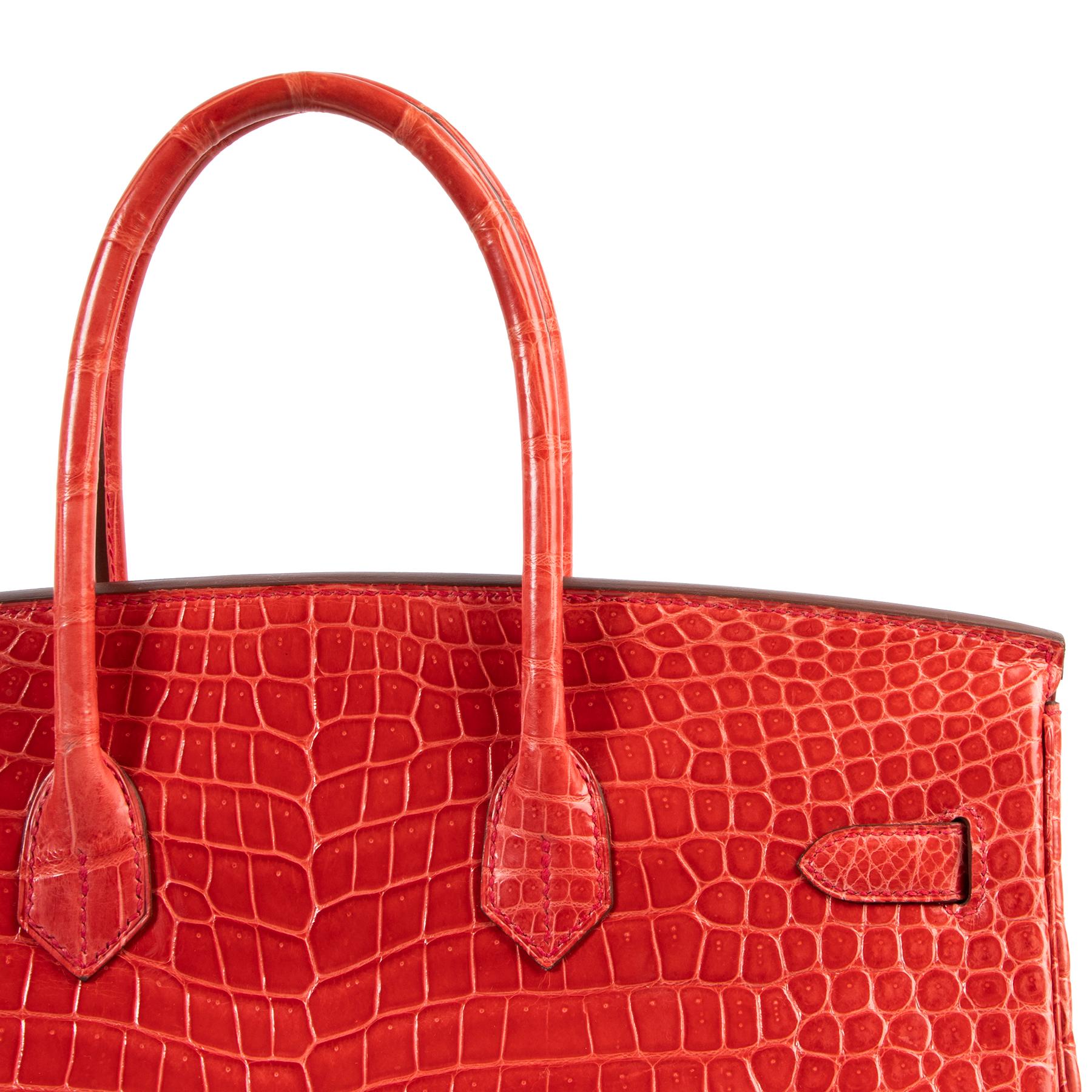 Hermès Birkin 35 Bougainvillier Crocodile Porosus GHW 3