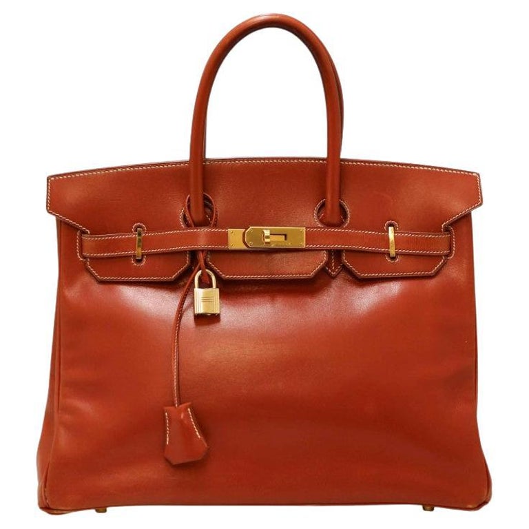 Birkin 35 HERMES Vache Ardennes Gold - VALOIS VINTAGE PARIS