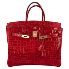 Hermes Birkin 35 Braise Porosus crocodile bag