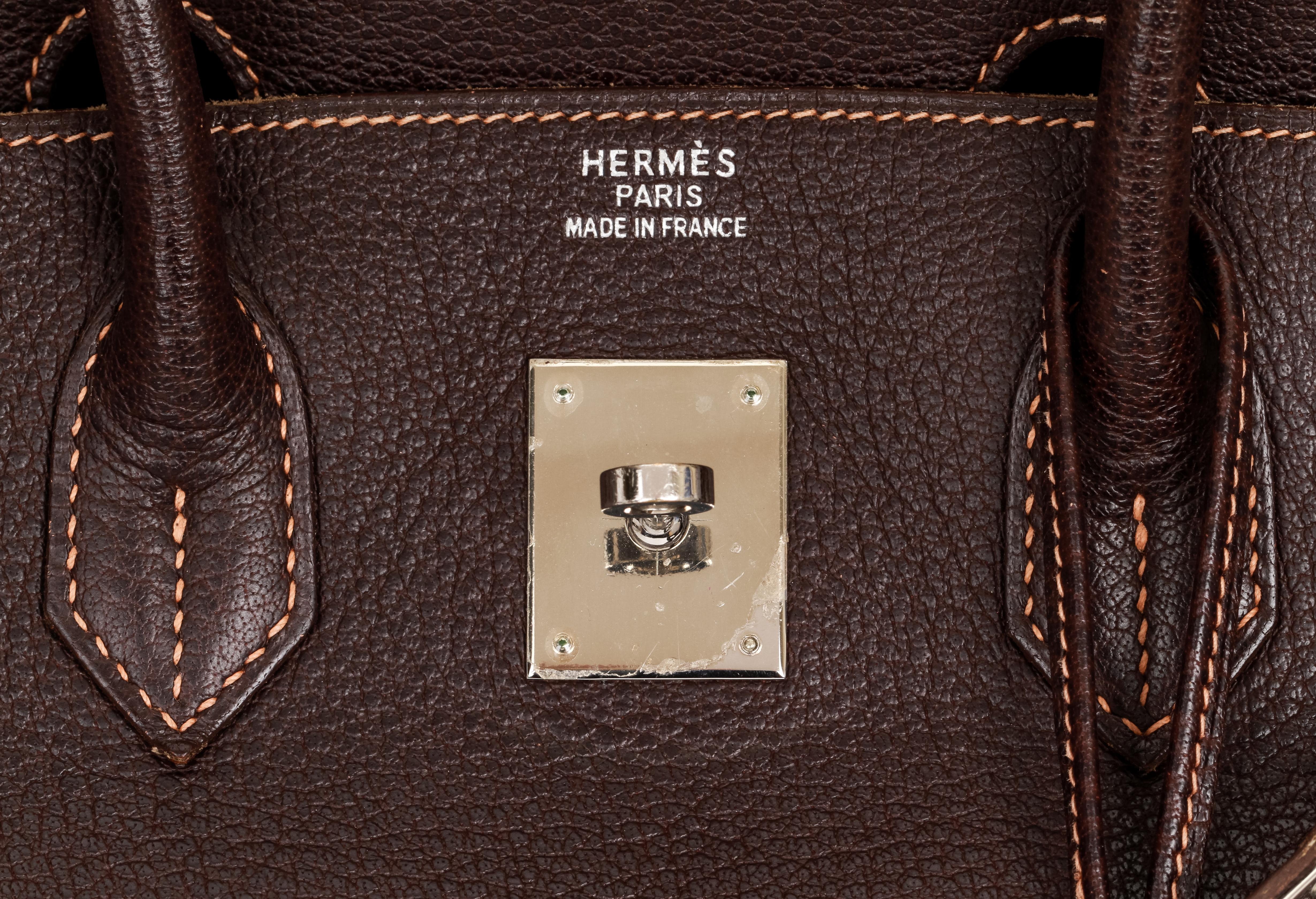 Hermes Birkin 35 Brown Fjord Palladium Bag 3