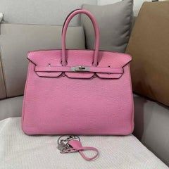 Hermes Birkin 35 Bubblegum 5P Togo Bag PHW
