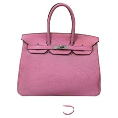 Hermes Birkin 35 Bubblegum 5P Togo Bag PHW